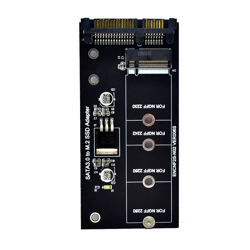 Convertidor M.2 B-Key a SATA, adaptador M2 SSD, adaptador M2 SATA SATA a SATA3.0, tarjeta de expansión M2 a SATA, soporte elevador 30/42/60/80mm - imagen 3