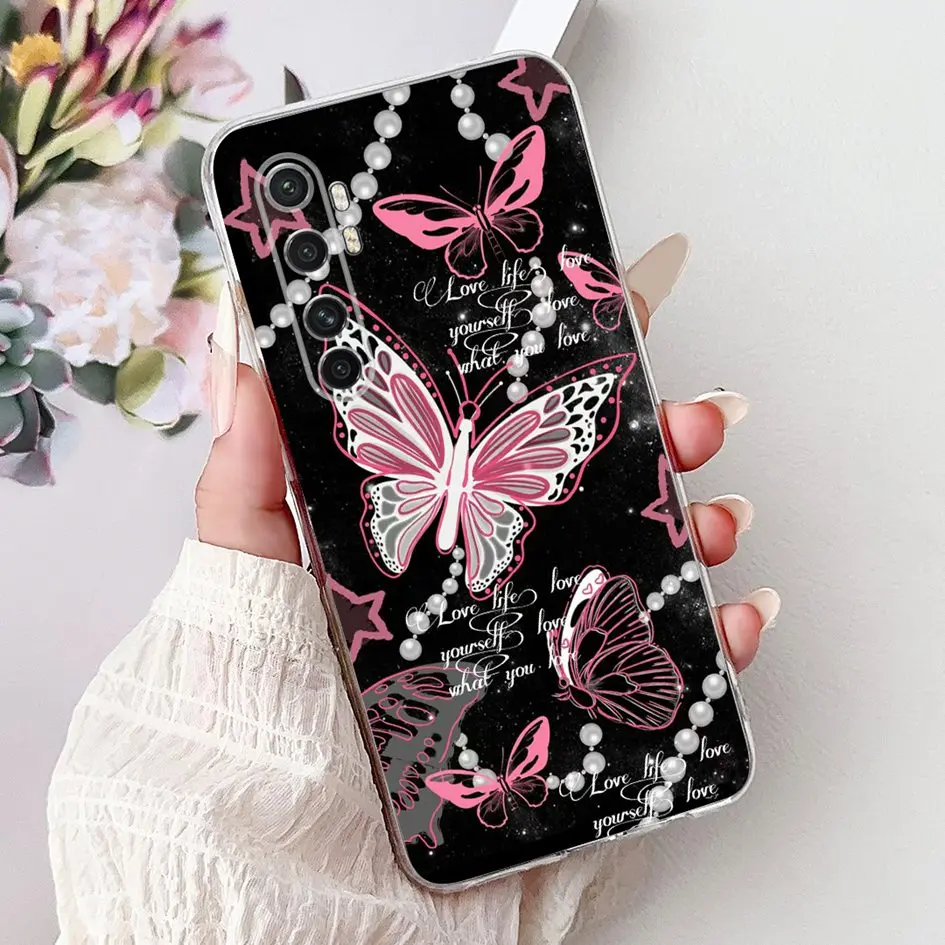 Funda para Xiaomi Mi Note 10 Lite Funda trasera de silicona transparente Funda de dibujos animados de gato de mármol para Xiaomi Note 10 Mi Note10 Pro - imagen 5