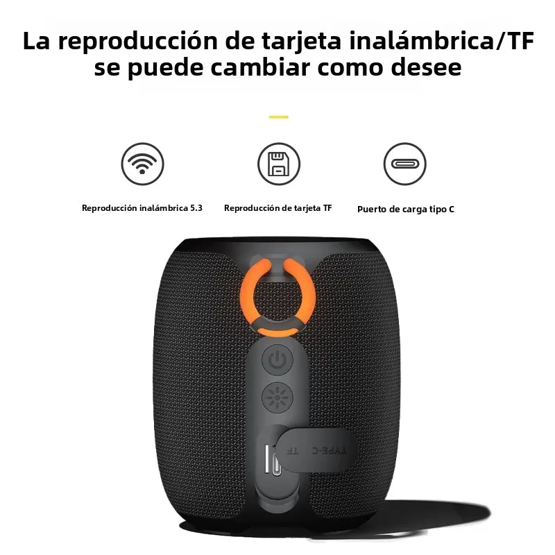 Rockmia EBS-612 12w Mini altavoz de graves potente portátil Bluetooth 5,3 tiempo de reproducción largo 1500Mah Boombox de música inalámbrico