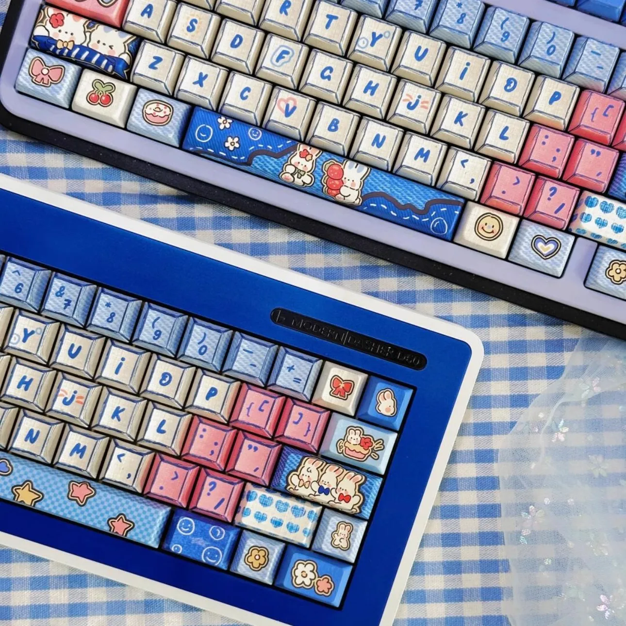 Teclas con tema de conejo vaquero, teclas originales con perfil de cereza/mda, teclas de sublimación PBT de dibujos animados para teclado mecánico personalizado - imagen 3