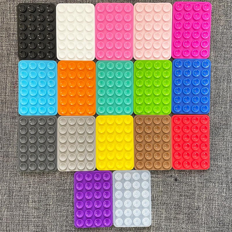 Almohadilla de succión de silicona con respaldo para accesorio de teléfono móvil, almohadilla de ventosa de goma de silicona adhesiva con respaldo para almohadilla fija - imagen 2