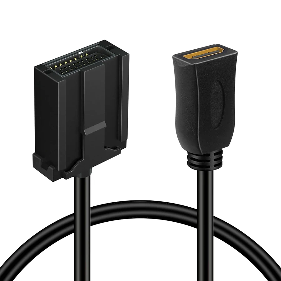 Cable HD tipo E macho A hembra para sistema automotriz de coche, Cable de extensión de bloqueo, conector A/V Multimedia HDTV, 1,5 m, 1080P