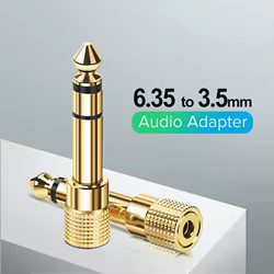 Adaptador conector grande a minijack para amplificador y guitarra