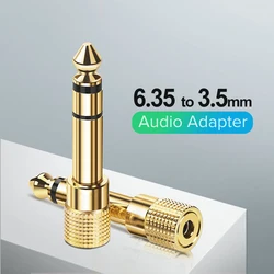 Adaptador conector grande a minijack para amplificador y guitarra