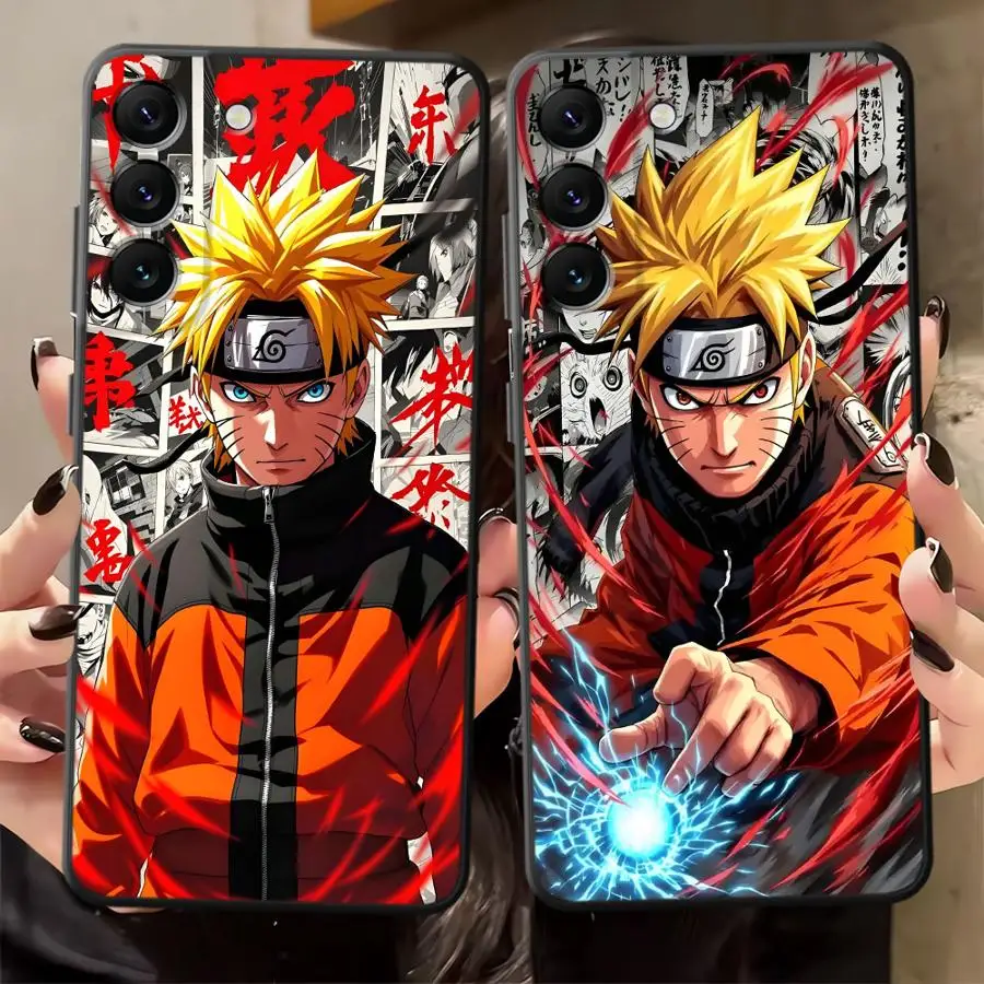 Cool Cartoon Sasuke negro suave funda de teléfono para Samsung Galaxy A20 A13 A04 A70 A50 A06 A40 A16 A05 A30 A15 A17 A10 A12