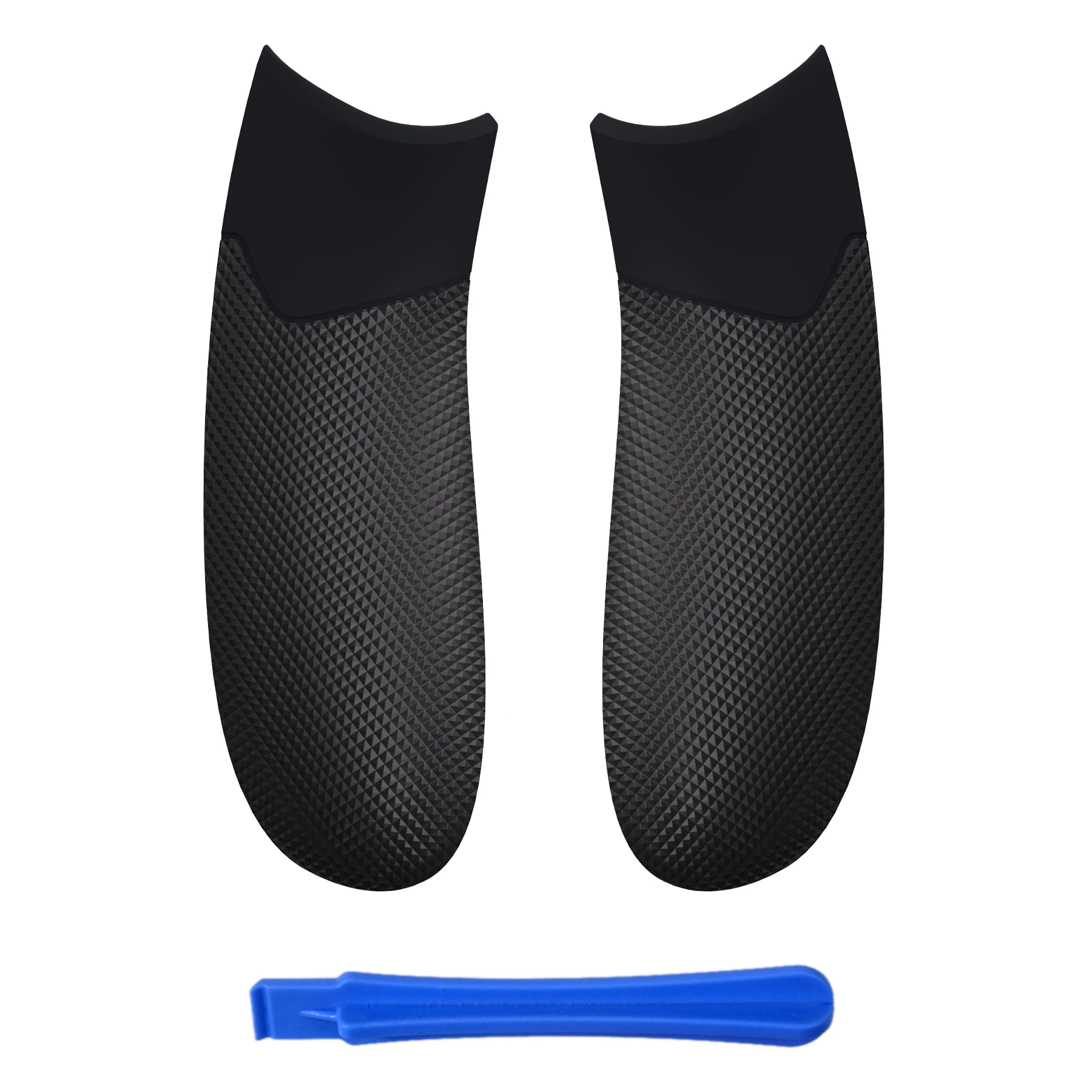 Agarres de goma extremos, paneles traseros de repuesto para controlador Xbox Core, mangos de rieles laterales antideslizantes, negro - imagen 2