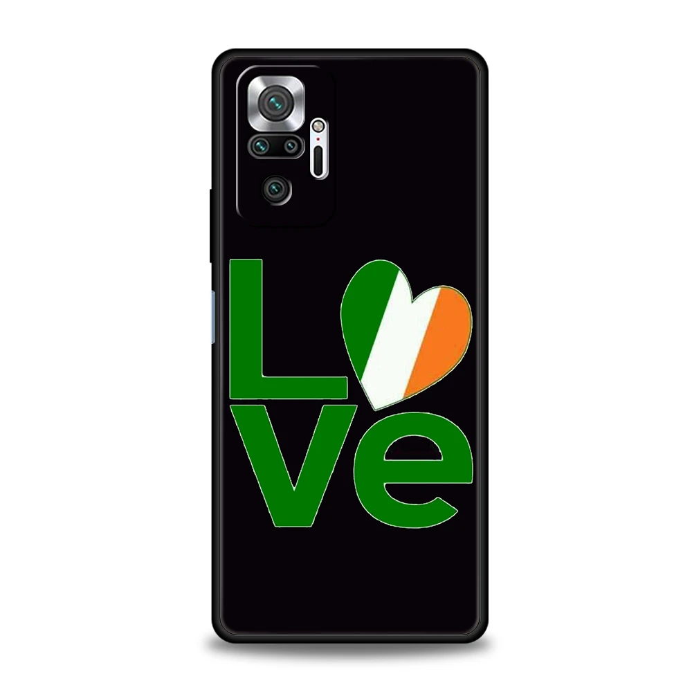 Funda de teléfono con bandera de Irlanda para Xiaomi Redmi Note 14 5G 13 12 10 11 Pro Plus 4G 14C 13C 12C 10C 9C funda suave de TPU - imagen 2