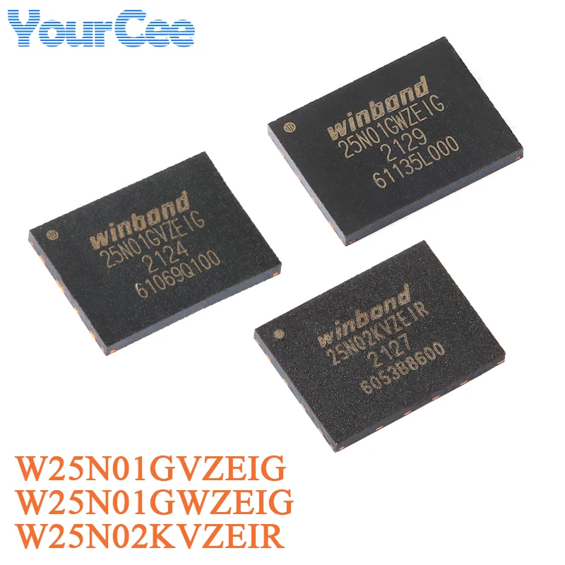5 uds/1 unidad W25N01GWZEIG W25N01 WSON-8 1,8 V 1Gb Chip Flash NAND serie W25N01GVZEIG W25N02KVZEIR 3V 2Gb W9751G6KB W9864G6KH W9825G6 - imagen 2