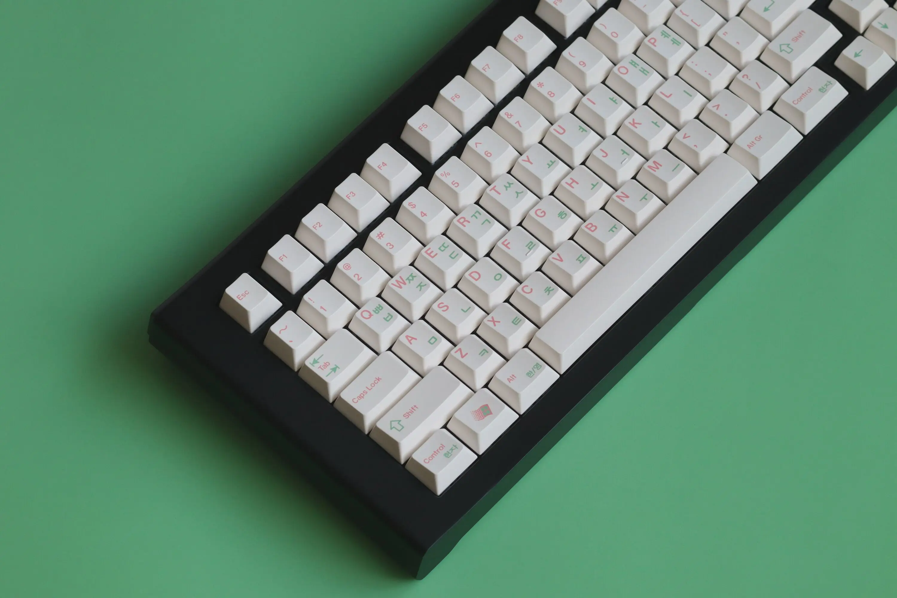 Keebox-teclas Shenpo rosa y verde, accesorio coreano Sub Legend Hangul, perfil de cereza, PBT Dye Sub, juego completo de 146 teclas para teclado mecánico - imagen 3