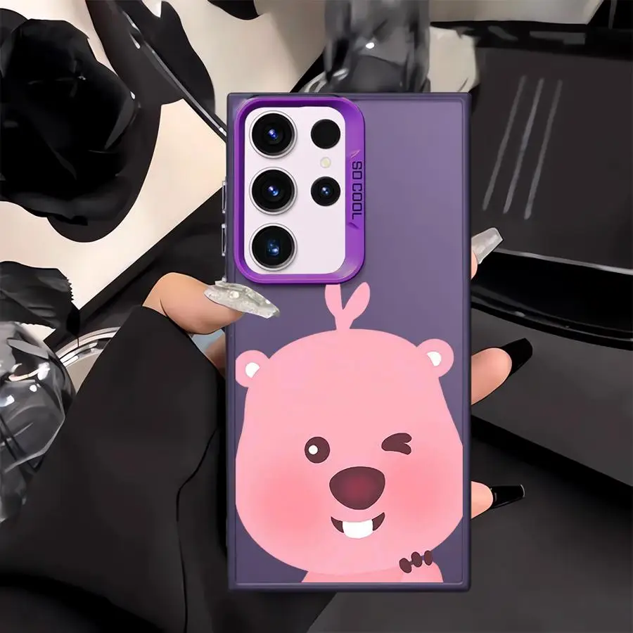 Funda trasera de teléfono para Samsung Galaxy Note 20 Ultra S24 FE S22 S25 S21 S20 Plus S23 S23 dibujos animados lindo L-Loo-pys - imagen 2