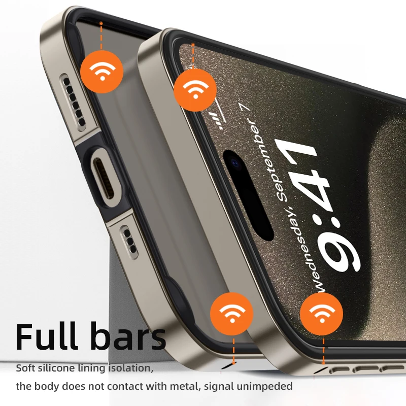 Funda de parachoques de Metal para iPhone 16 15 Pro Max 14 Plus 13 Mini 12 11 XS XR SE 2022 2020 16Pro 16Plus 15Pro 14Pro accesorios para teléfono - imagen 3
