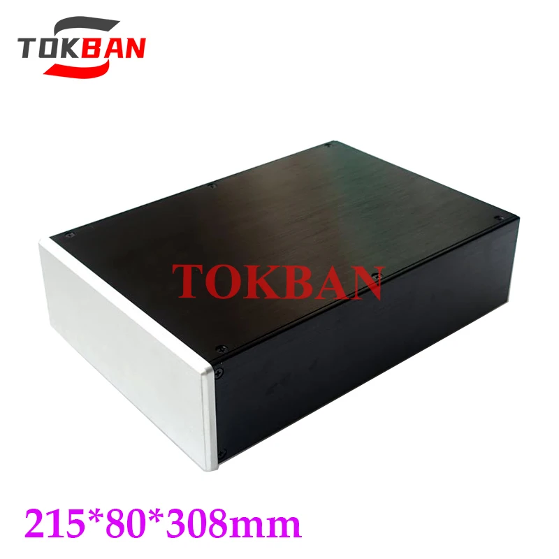 Tokban Audio STK208 215*80*308mm carcasa de chasis de amplificador de potencia de aluminio carcasa de preamplificador HIFI DIY