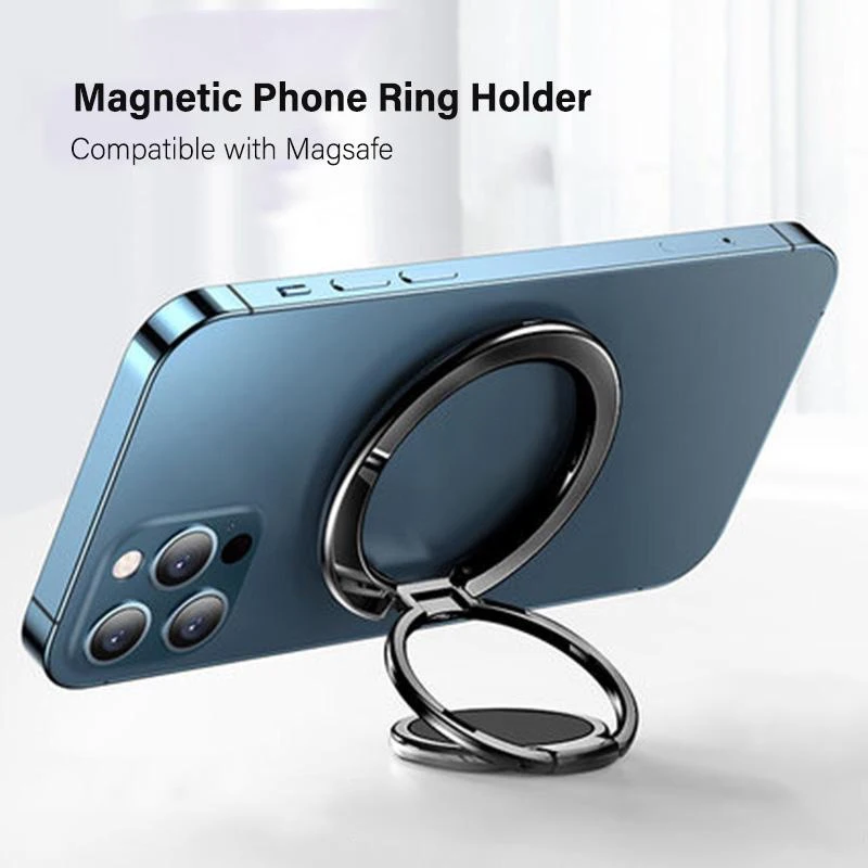 Soporte magnético fuerte para anillo de dedo para teléfono móvil, accesorios MagSafe, soporte plegable magnético para teléfono móvil, soporte para iPhone 14 15