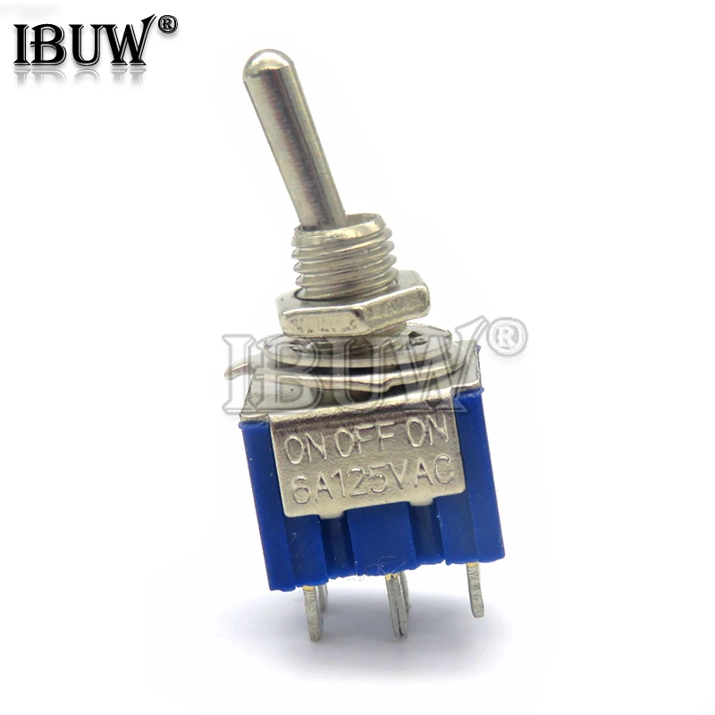 5 uds MTS-102 MTS-103 MTS-202 MTS-203 6A 125V Mini 3PIN 6PIN interruptores de palanca ON-OFF/ON-OFF-ON para motores de luces de conmutación - imagen 2