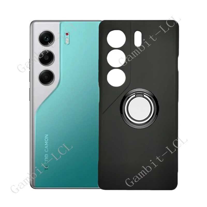 Para Tecno Camon 40 Pro 4G 40Pro CM6 CM5 Camon40 Camon40Pro soporte de anillo trasero funda de teléfono suave Original cubierta a prueba de golpes - imagen 2