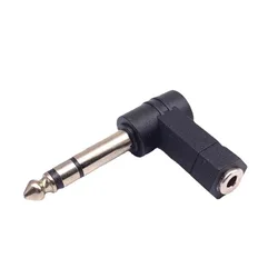 Adaptador Audio 6.5mm Macho a 3.5mm Hembra Estéreo 90°