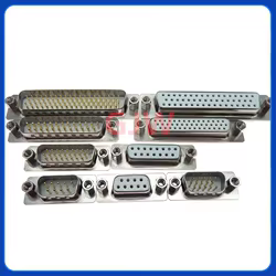 1 Uds chapado en oro 3U DP9 DP15 DP25 DP37 DP44 DP50 DP62 conector macho hembra placa de inserción tipo D-Sub montaje DB9 DB15 DB25 DB78