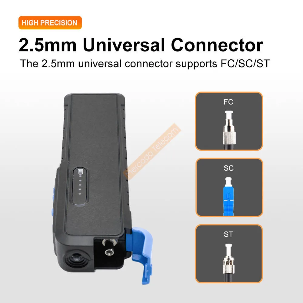Localizador visual de fallos de fibra óptica recargable 2200mAh 539 - rango de prueba de 1-50km 5/10/15/30/50mw bolígrafo de luz roja VFL FTTH - imagen 3
