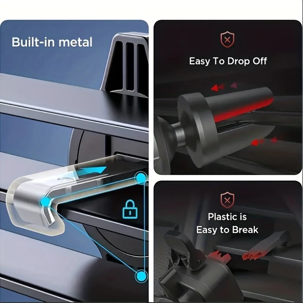 Soporte de teléfono con Base de gancho de coche por gravedad para salpicadero de ventilación de aire de coche soporte de navegación para teléfono móvil soporte anticaída para coche - imagen 5