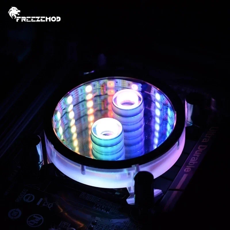 FREEZEMOD-bloque de agua de CPU para AMD/AM5 AM4/Intel 115X 1700 2011 1366, 5V 3pin Light Starry Sky ARGB efecto gradiente - imagen 2