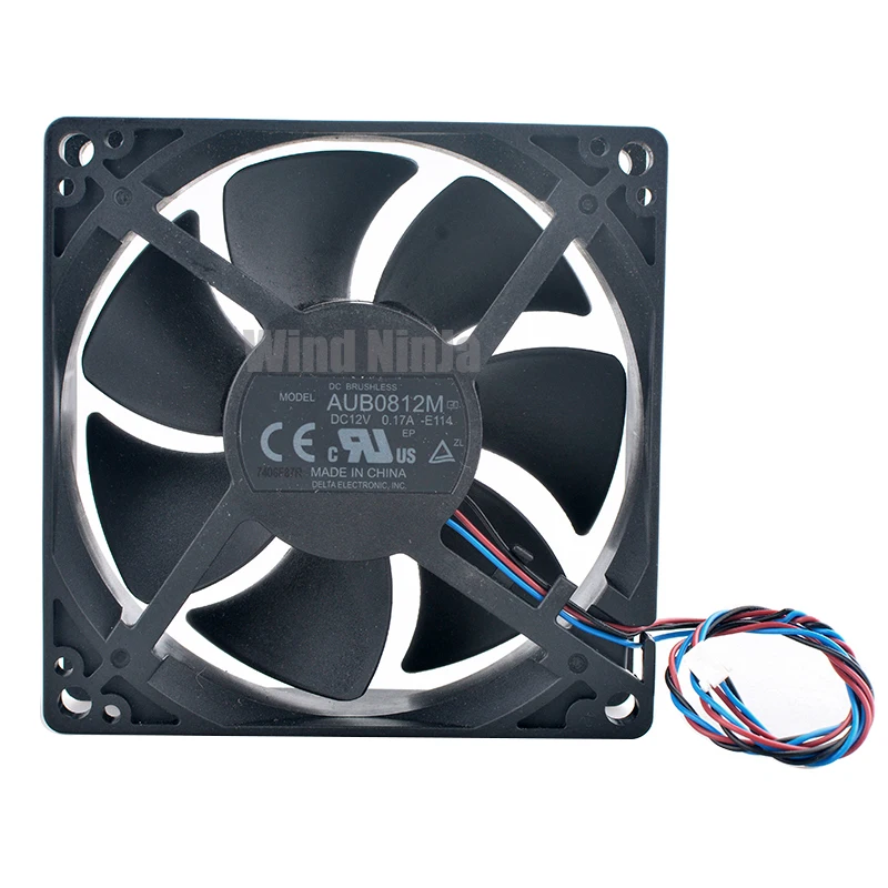 AUB0812M Ventilador de flujo axial de 8 cm x 80 mm 80 x 80 x 25 mm DC12V 0.17A Ventilador de enfriamiento de 3 pines para proyectores - imagen 3