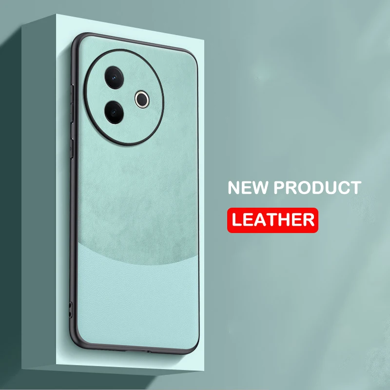 Funda de cuero para vivo Y300i 5G patrón de empalme protección de silicona dura a prueba de golpes cubierta de teléfono de lente completa vivoY300i V2444A Shell - imagen 4