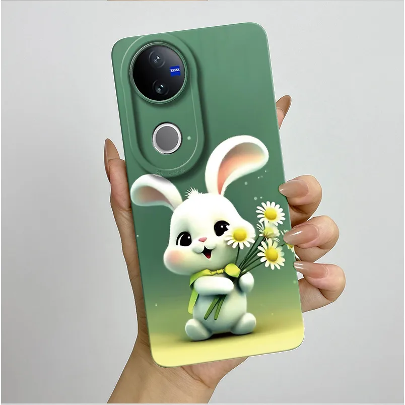 Para Vivo V50 5G funda de teléfono V2427 moda estilo estético suave silicona líquida a prueba de golpes Fundas protectoras traseras antideslizantes - imagen 3