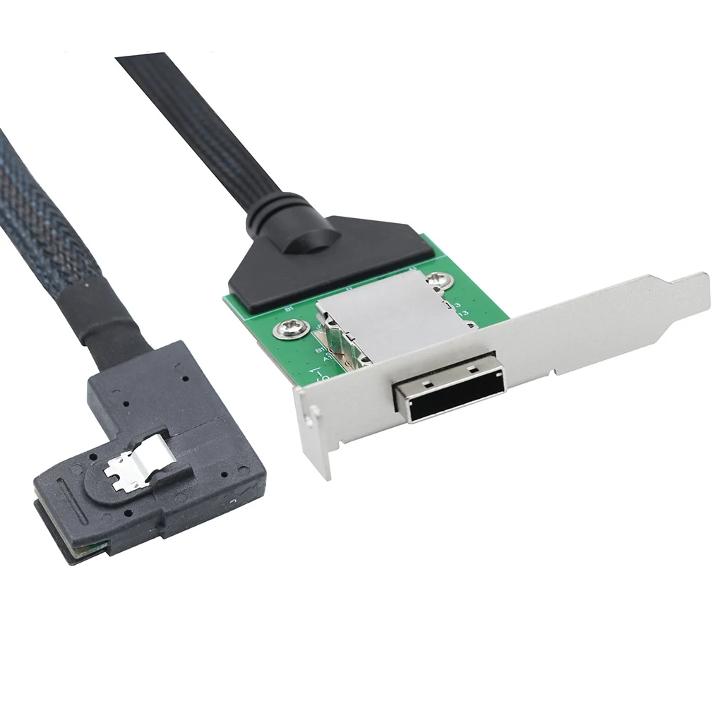 External Mini SAS HD SFF-8087 / SFF-8643 to SFF-8088 PCBA Female Conversion Cable with Low Profile Bracket for Server Adapter - imagen 4