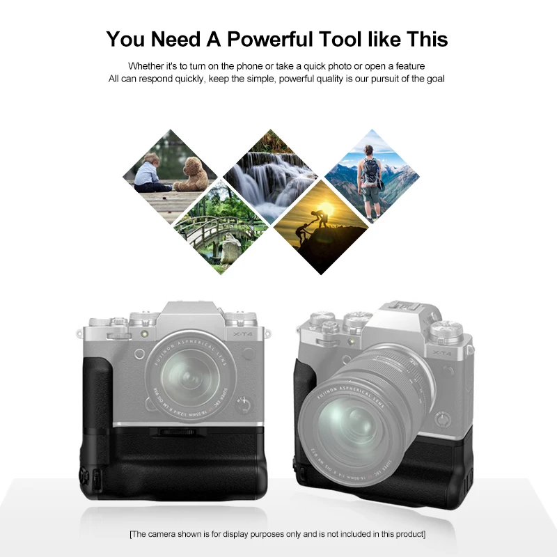 Empuñadura de batería vertical VG-XT4 para Fujifilm X-T4 - Controles de obturador verticales a prueba de polvo de batería dual NP-W235 - imagen 4