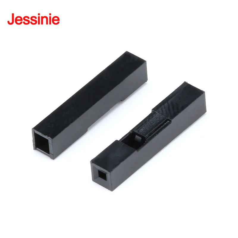 200 uds/50 Uds cabeza Dupont 2,54mm 1P 1X1P Dupont conector de cabeza de Pin de carcasa de plástico puente Cable carcasa enchufe hembra