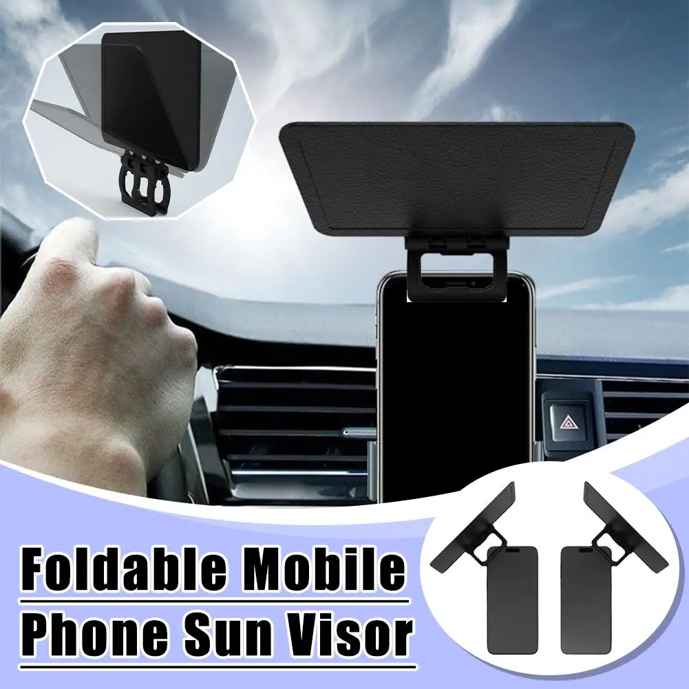 Visera plegable para teléfono móvil, ajuste multiángulo, fácil instalación, portátil, impermeable, a prueba de sol, antideslumbrante para teléfono móvil - imagen 2