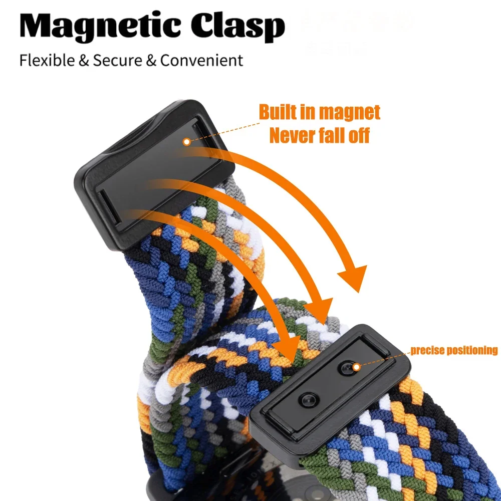 Correa trenzada de 20mm y 22mm para reloj Garmin Venu 3 Sq2, correa de nailon Forerunner 265 255 245 165 Music Vivoactive 6 5 4 3 - imagen 5