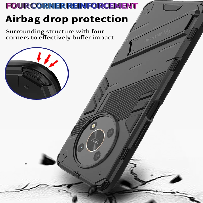 Funda para Honor 90 Pro X6 X6S X8 X9A X9B 70 Magic 5 6 Lite Magic6 funda con soporte armadura trasera para Huawei P60 Pro - imagen 5