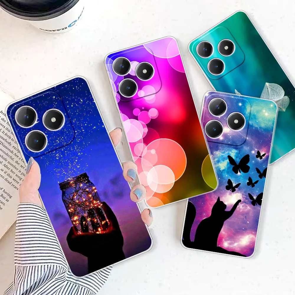 Para Realme C63 Funda trasera para Realme C61 Funda a prueba de golpes Funda de teléfono de silicona suave transparente para Realme Narzo N63 Coque de parachoques - imagen 3