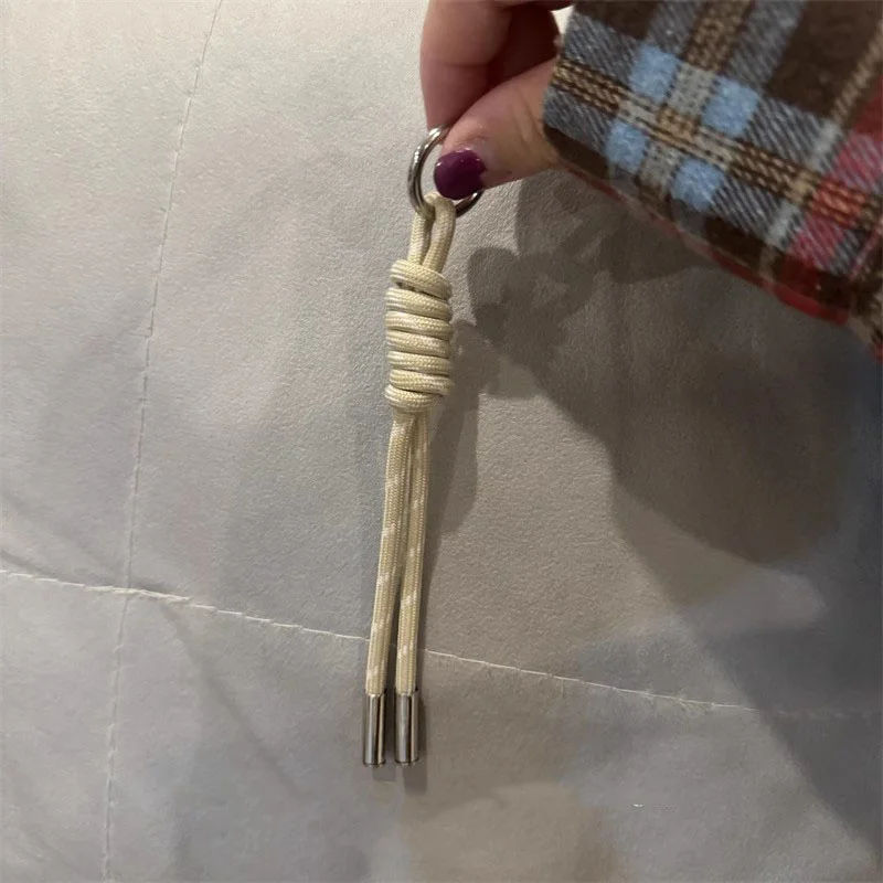 Cuerda tejida de nailon Y2k, cordón para teléfono móvil, correa para muñeca, cadena de mano para mujer, bolso corto antipérdida para teléfono móvil, colgante de llave - imagen 5