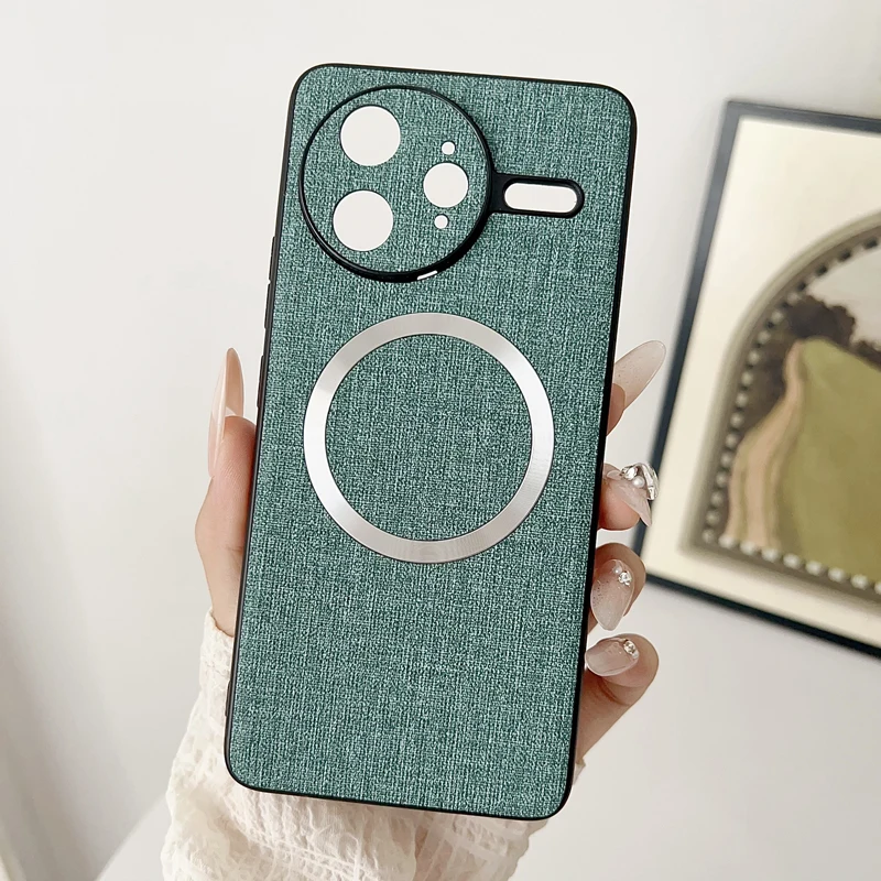 Para Xiaomi POCO F7 Ultra, F7 Pro funda magnética ELVEV calidad ultrafina PU protección de lente contraportada - imagen 2