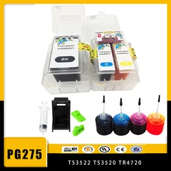 Vilaxh Kit Recarga Cartuchos Canon PG-275 CL-276 Pixma TS3520