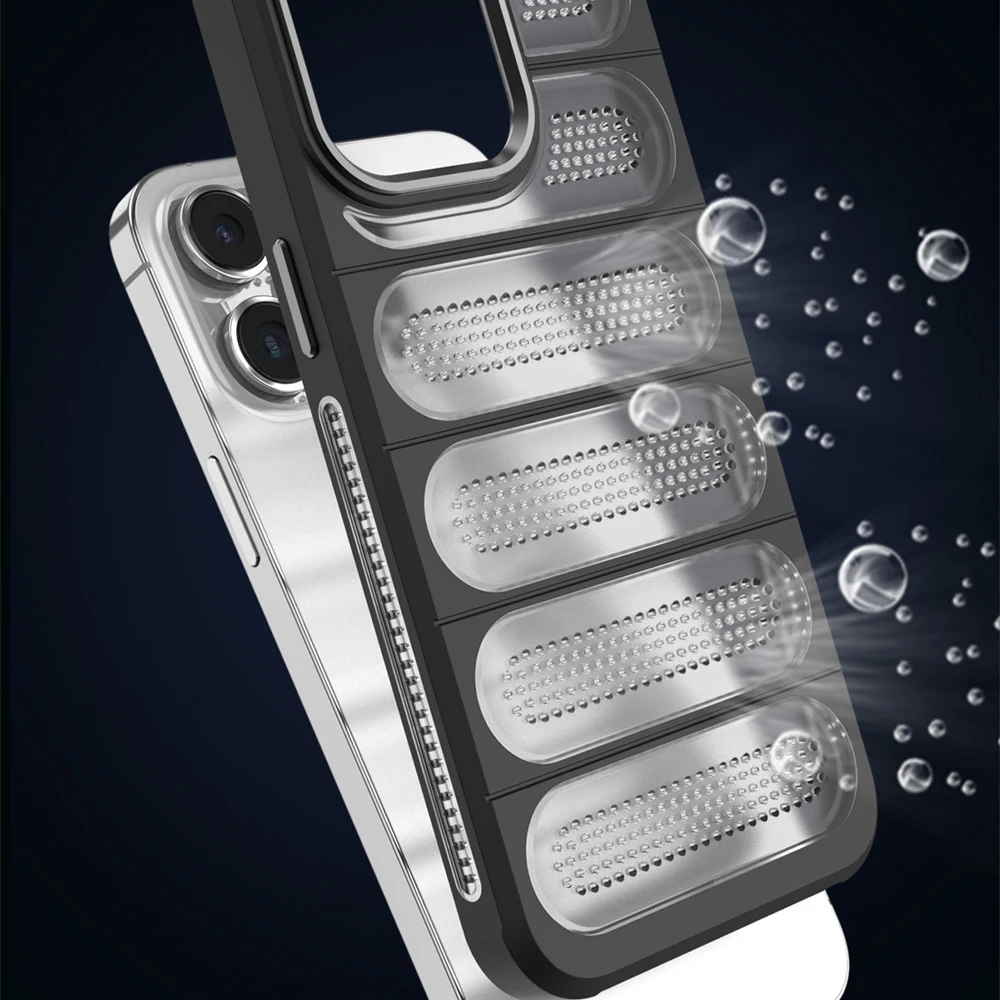 Funda de teléfono de refrigeración esmerilada mate con disipación de calor para iPhone 15 16 Pro Max 14 13 12 11, funda trasera transpirable translúcida de lujo - imagen 5