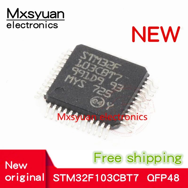 5 unids/lote STM32F103CBT7 STM32F 103CBT7 QFP48 nuevo original