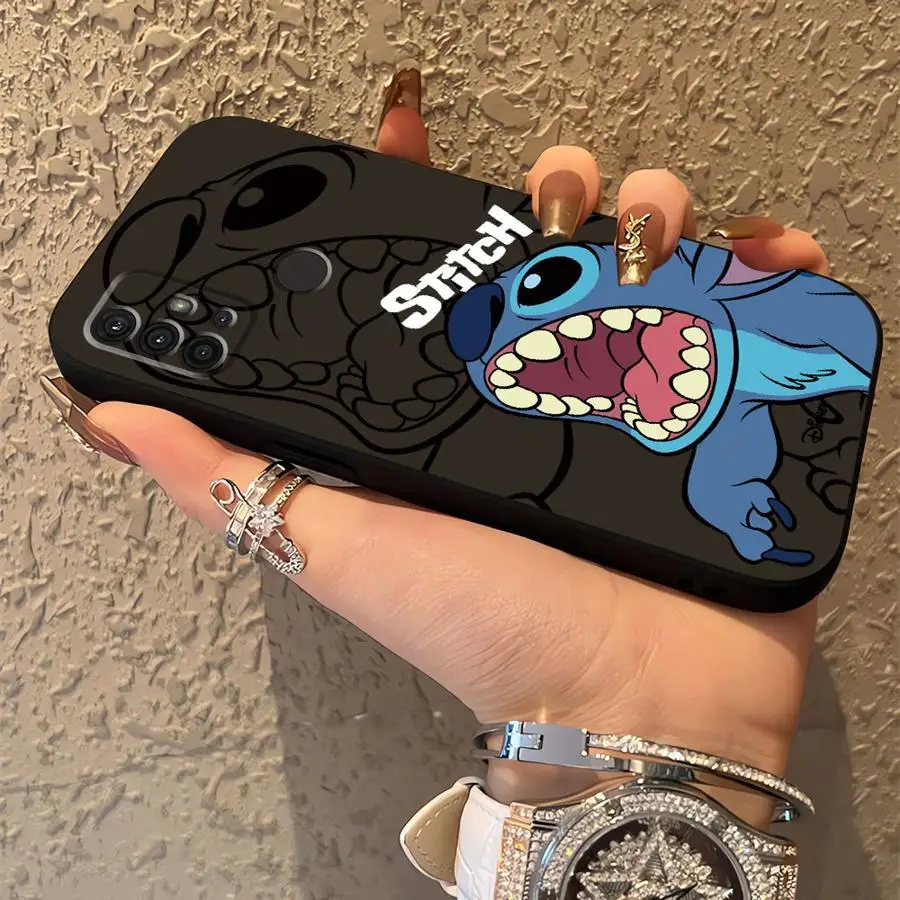 Funda de teléfono suave negra de dibujos animados de Disney Stitch para Motorola Mot G60s G51 G73 G53 G30 G22 Edge40 G60 G52 G71 G32 Edge 20 Pro - imagen 4