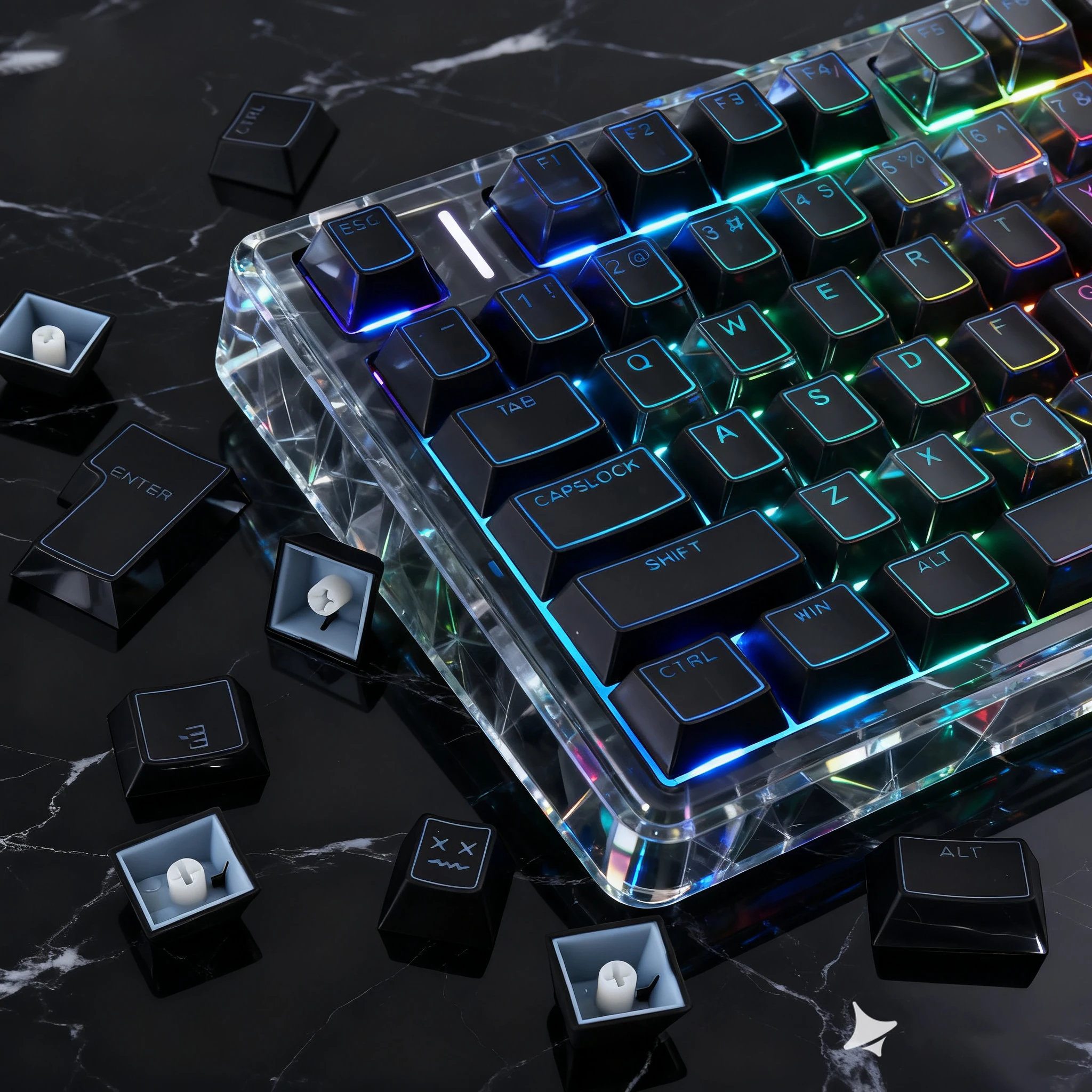 Teclas retroiluminadas RGB con perfil de cereza, 142 teclas, brillantes a través de teclas PBT de doble disparo para interruptores Cherry MX, Teclado mecánico - imagen 4