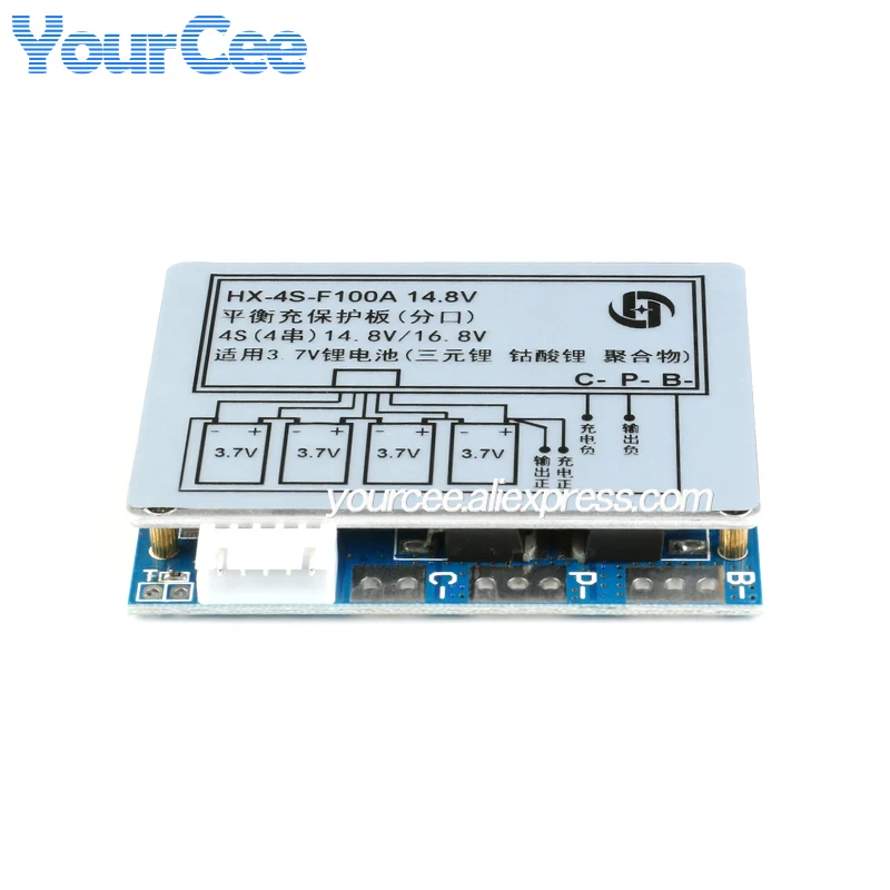 Placa de protección de batería de litio 4S 14,8 V módulo de placa de circuito de batería de litio de polímero de 14,8 V con ecualizador de equilibrio - imagen 4