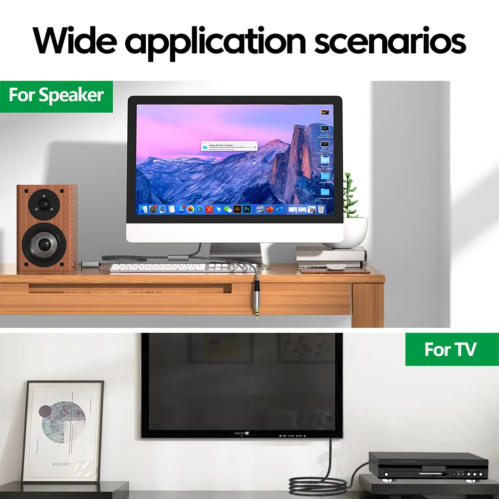 Cable de Audio auxiliar tipo C/3,5 MM a 2RCA, divisor macho a macho, conector de Cable AUX 2 RCA para altavoz de PC, amplificador de TV, Cable de reproductor de DVD - imagen 3