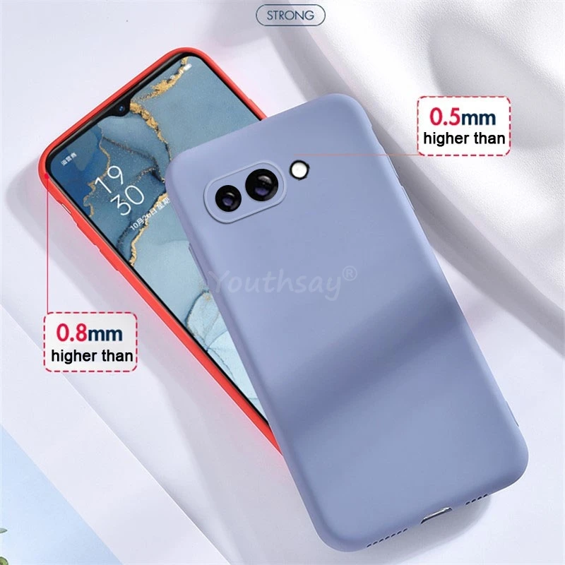Para Google Pixel 9a funda de silicona líquida funda lisa Pixel 9a funda protectora de teléfono anticaída de TPU funda Google Pixel 9 a - imagen 2