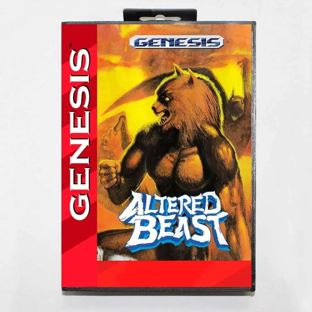 Tarjeta de juego Altered Beast MD con caja estadounidense para consola Sega Megadrive Genesis de 16 bits
