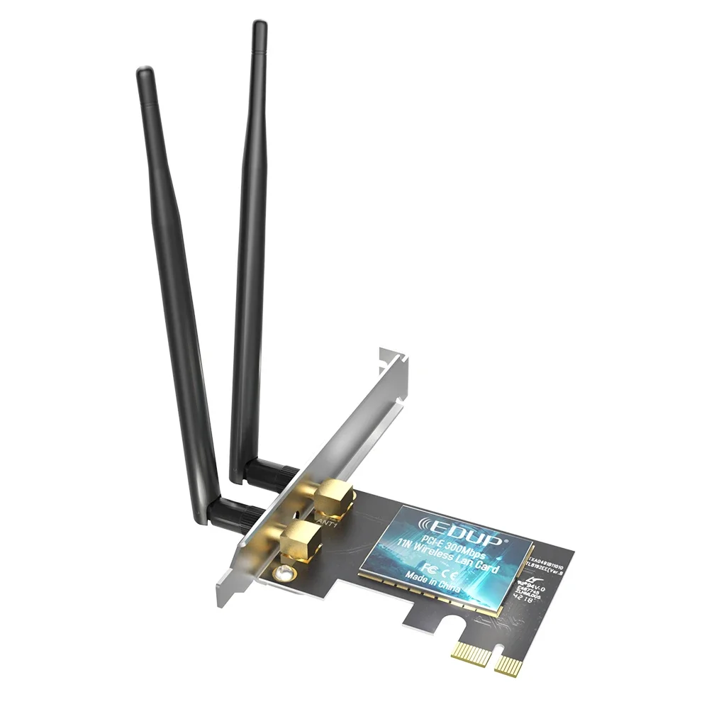 Adaptador de red inalámbrico EDUP 300Mbps 2,4 GHz PCI-E tarjeta WiFi tarjeta de red 802.11n para PC de escritorio - imagen 2
