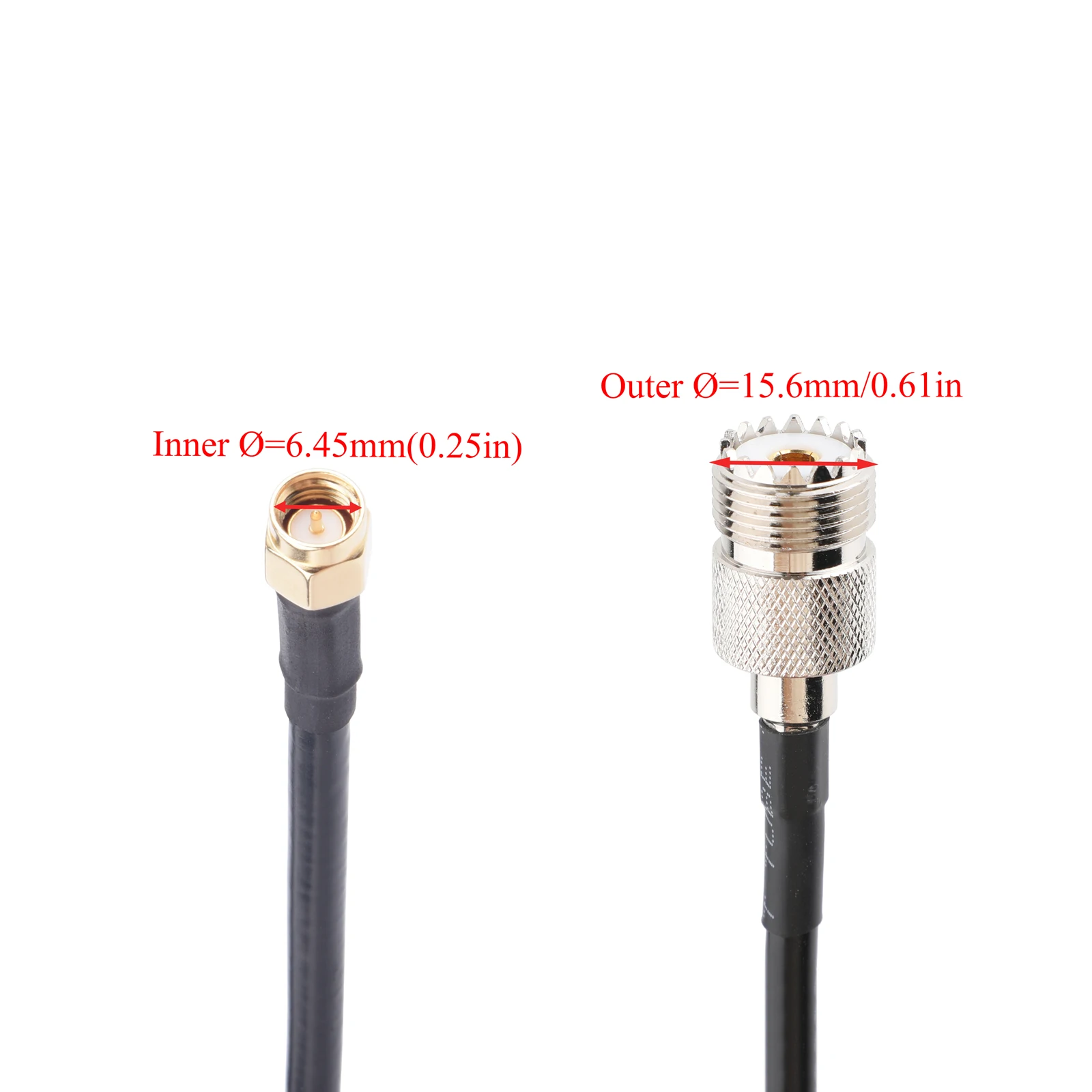 Cable de extensión coaxial RF SMA macho a UHF hembra RG58/50-3 de 1-30 m – Alta calidad para antena de enrutador y red móvil 4G LTE - imagen 5