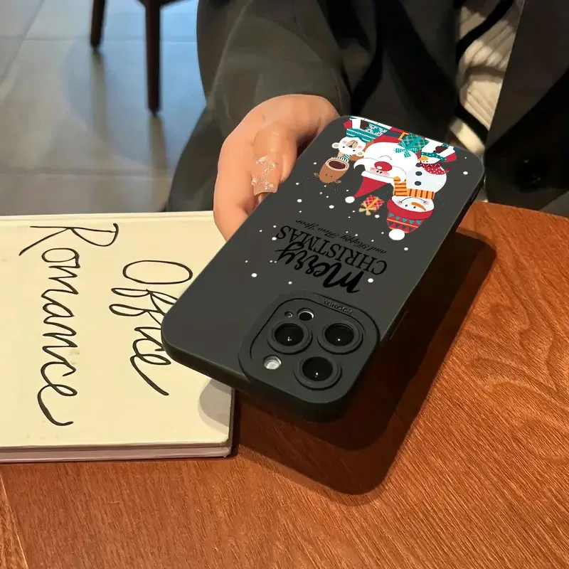 Funda de teléfono de TPU con patrón navideño para Samsung Galaxy A16 A14 A34 A54 A33 S25 S24 S23 Ultra S22 Plus S21 FE, funda suave de silicona - imagen 4