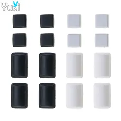 YuXi Cubiertas Pies Goma Silicona Wii Antipolvo Tornillos Blanco Negro