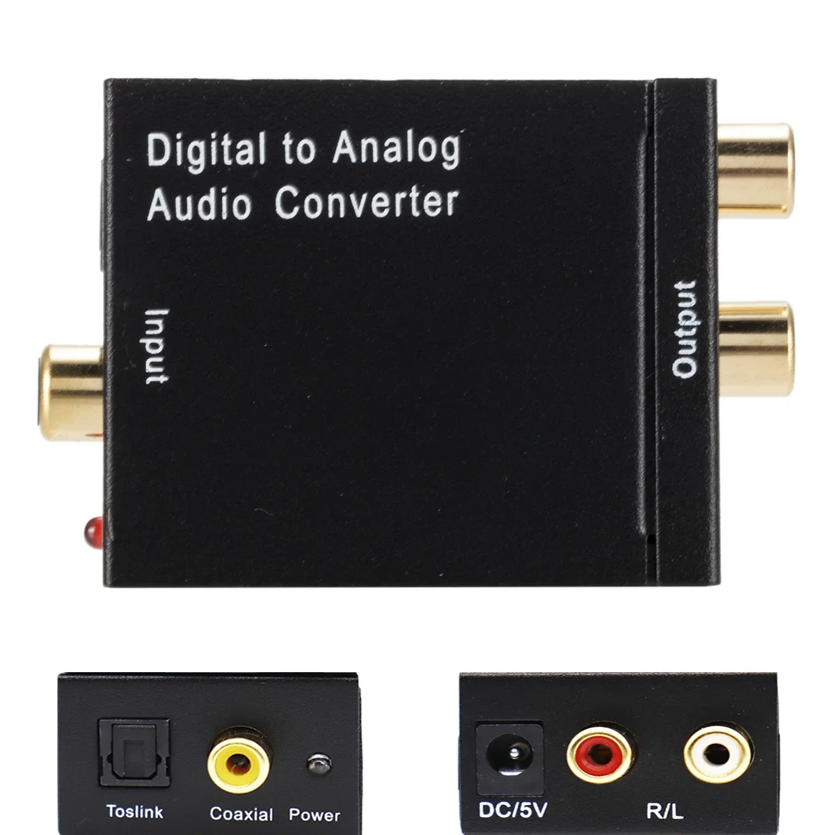 Convertidor de Audio Digital a analógico DAC SPDIF óptico Toslink señal Coaxial a R/L RCA Jack amplificador salida para HDTV PS4 Xbox